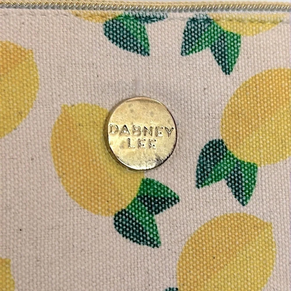 dabney lee cosmetic bag lemon themed GUC